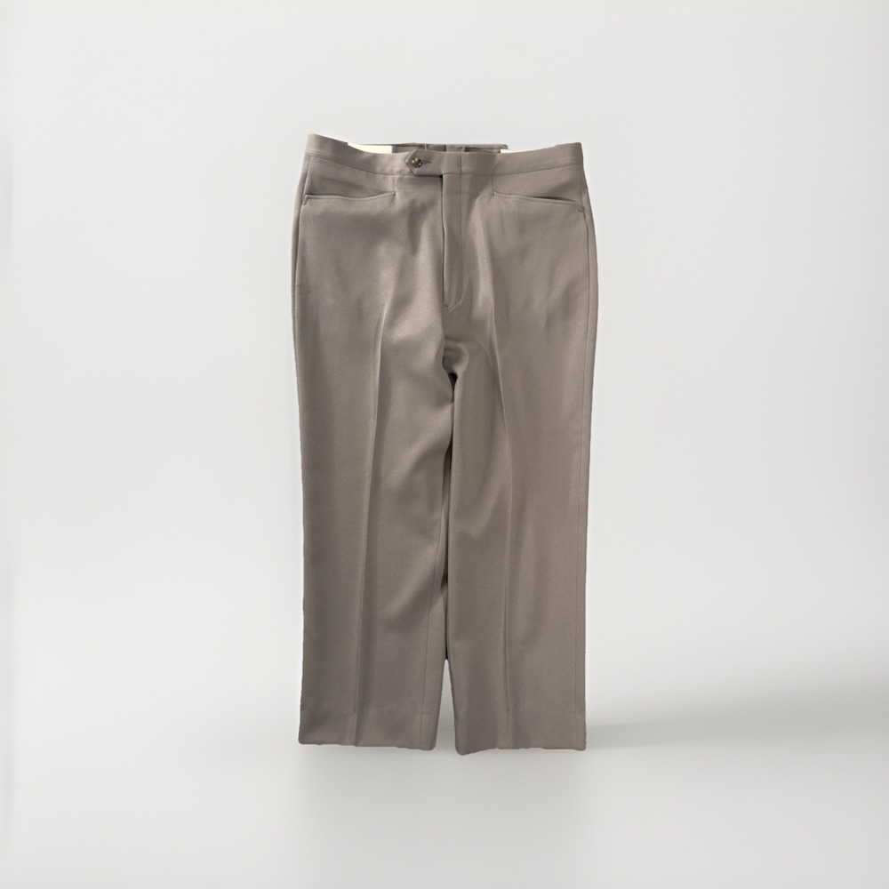 Vtg‎ Sansabelt Dress Pants Mens Size 38x28 Pleated Brown Straight Leg Baggy Y2K
